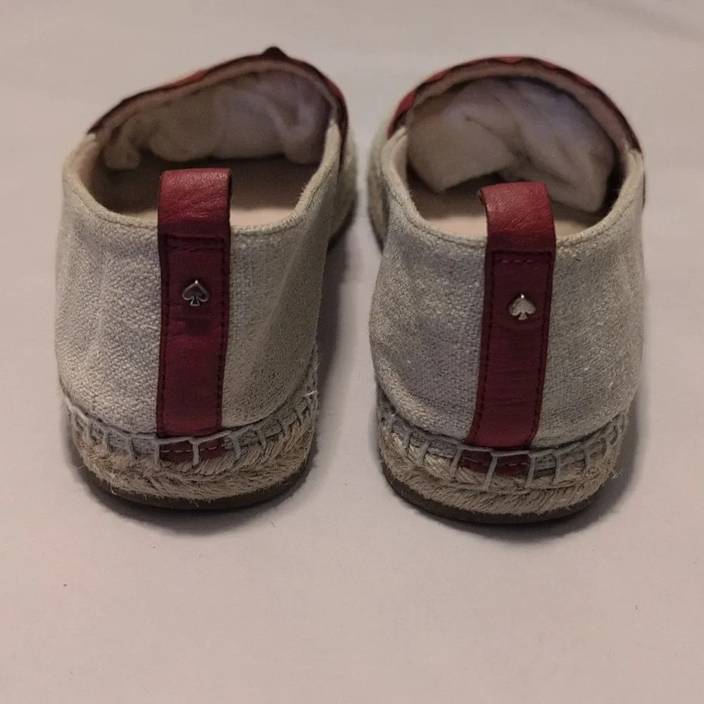 Kate Spade New York Greta Leather Wave Espadrille Flats Size 7